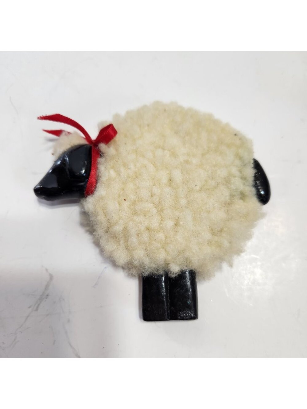 Dept 56 Le Mouton Joan Shane Design Wooly White Sheep Lamb Christmas Ornament